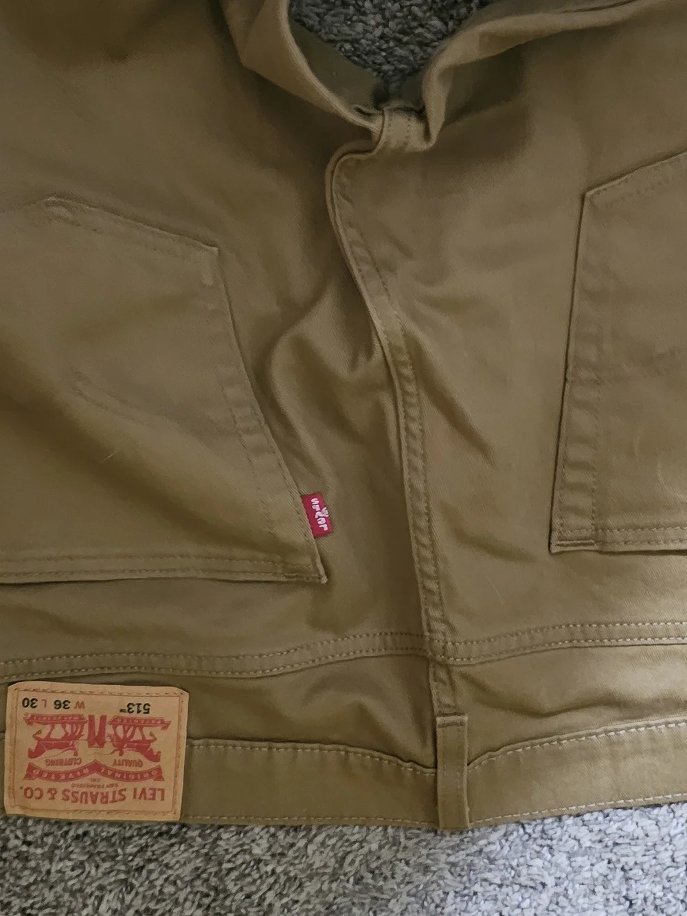 Levi's Tan Khaki Jeans with Red Patch